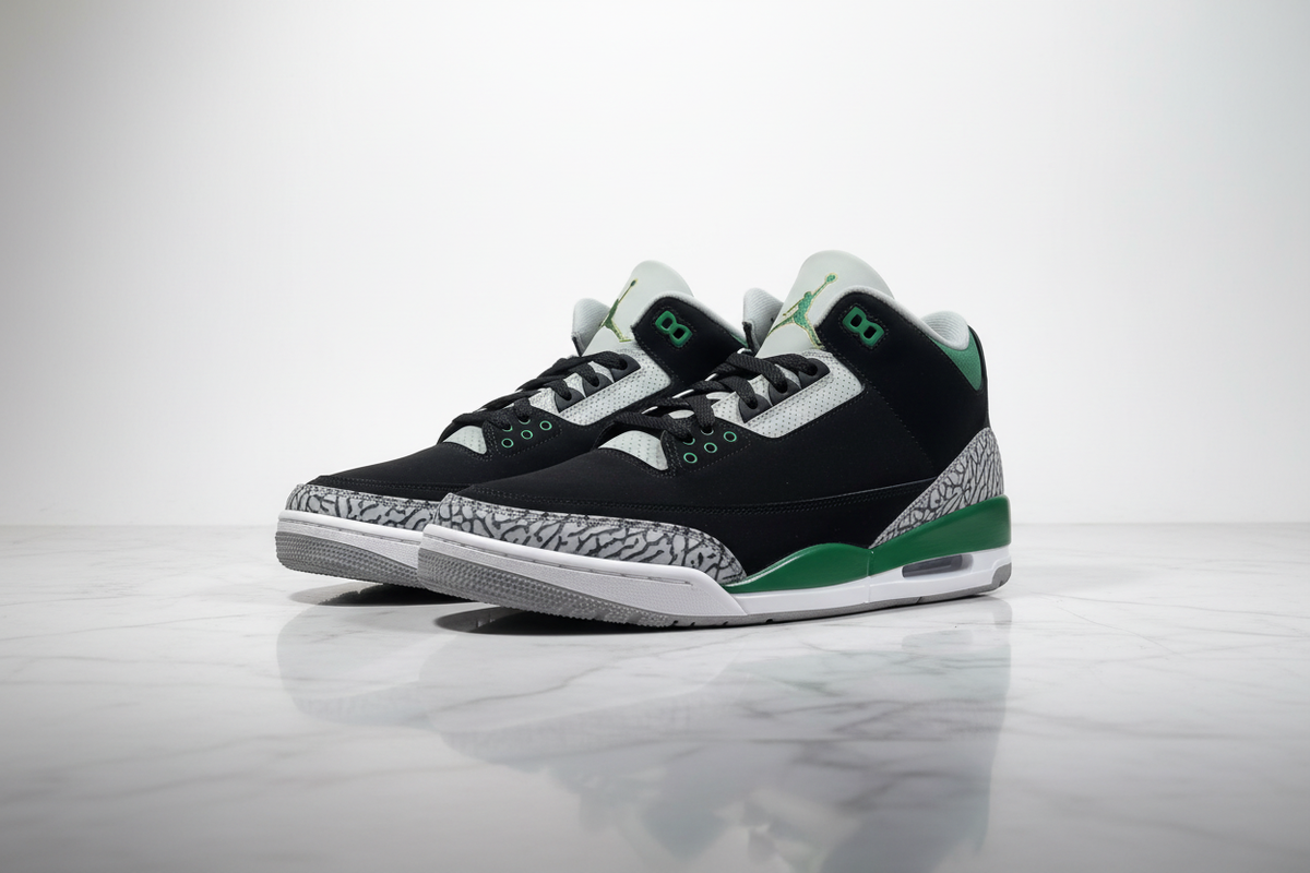 Air Jordan 3 Pine Green Editorial