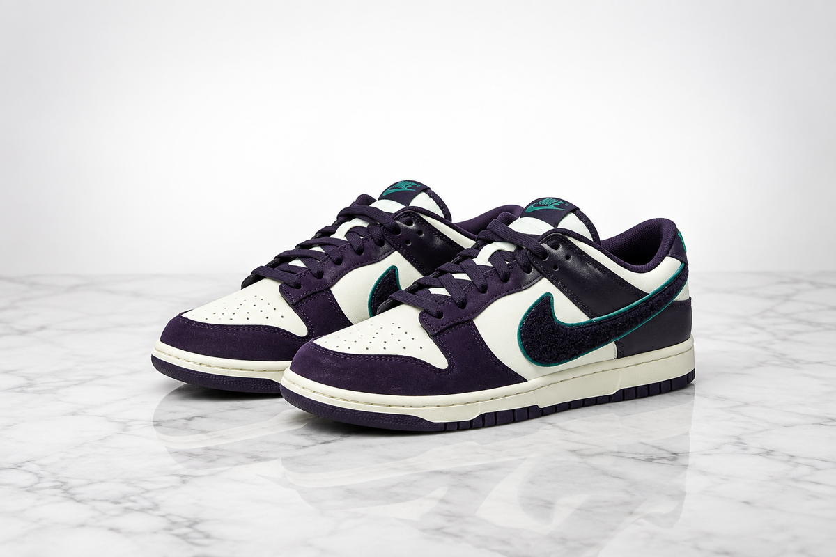 Editorial Nike Dunk Low Chenille Swoosh sneaker image