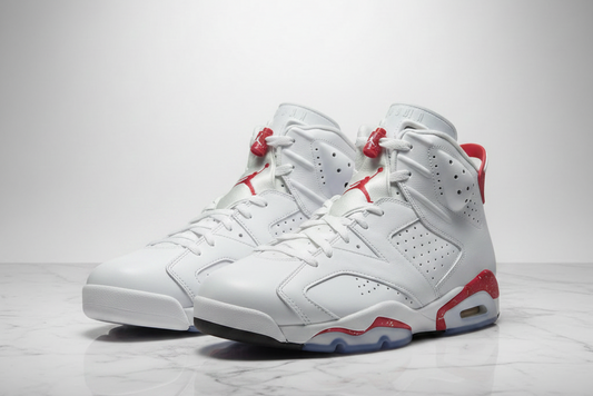 Air Jordan 6 Red Oreo - White/Grey Marble