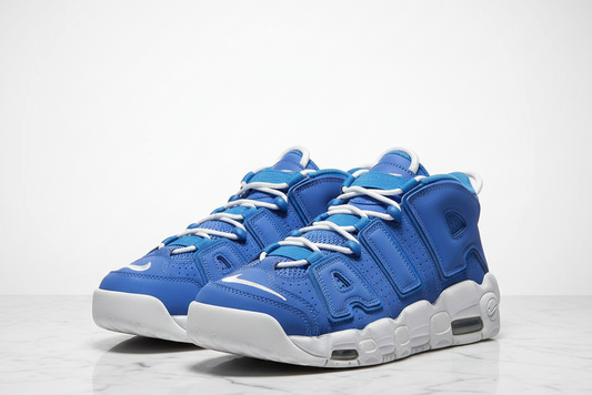 Air More Uptempo luxury marble product shot