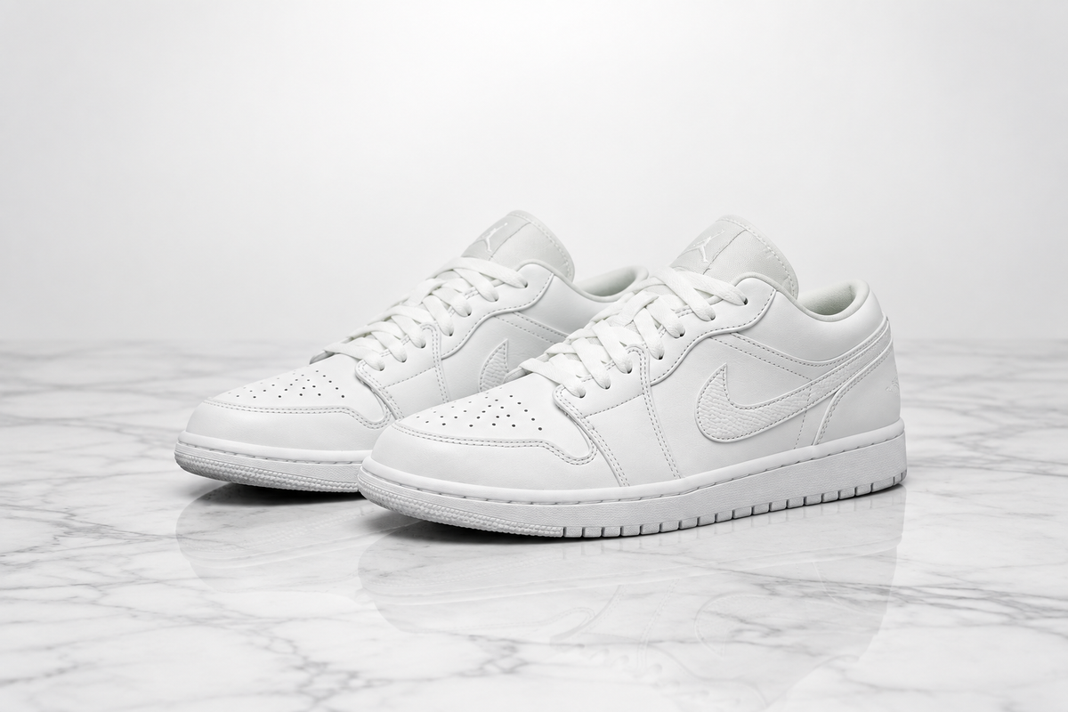 Editorial Air Jordan 1 Low white sneaker image