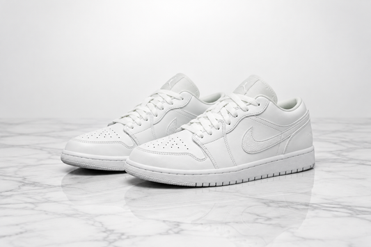Editorial Air Jordan 1 Low white sneaker image