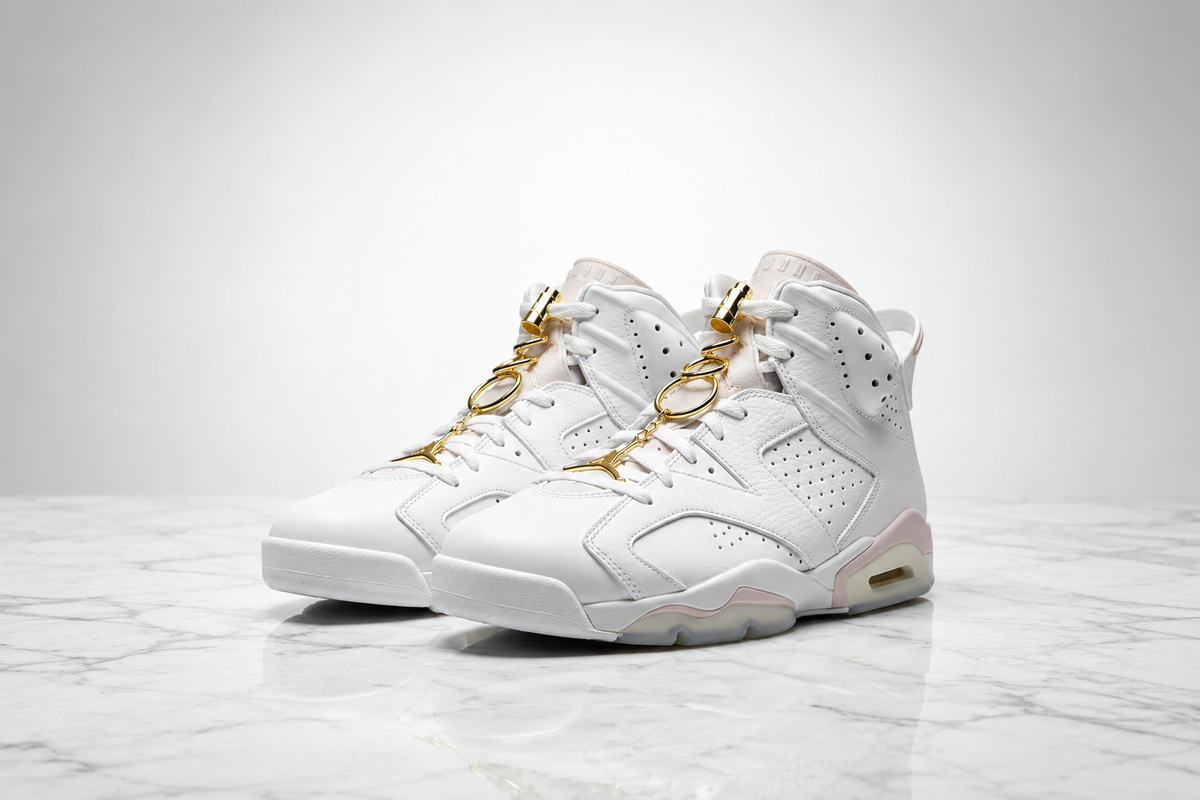 Editorial Air Jordan 6 Gold Hoops sneaker image