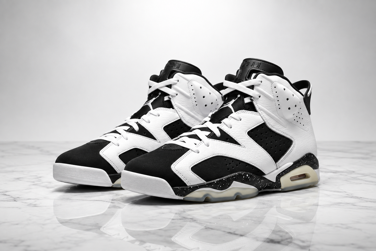 Editorial Air Jordan 6 Oreo sneaker photograph