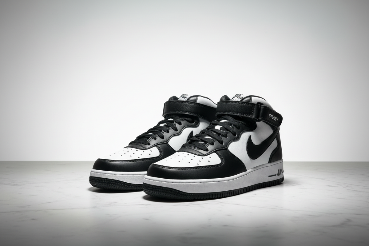 Nike AF1 Mid Stussy - Toes Left