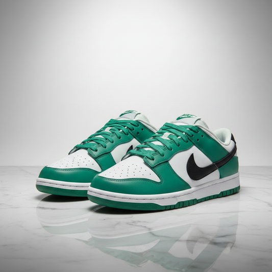 Nike Dunk Low Celtics - Pair on White/Grey Marble