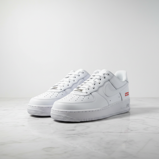 Supreme white Air Force 1 marble editorial