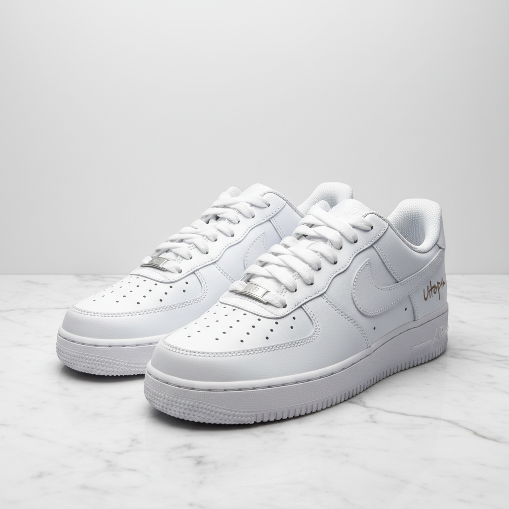Travis Scott Utopia Air Force 1 marble editorial