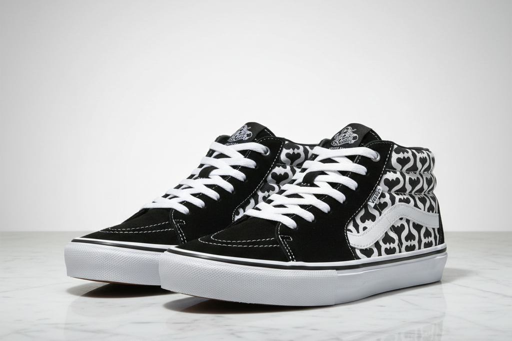Vans Skate Grosso Mid Supreme Monogram - White/Grey Marble